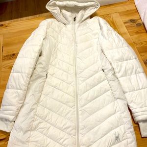 SPIDER BRAND white Womens jacket winter